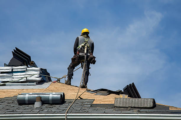 Professional Gutter Installation technician working in Glen Wilton, VA